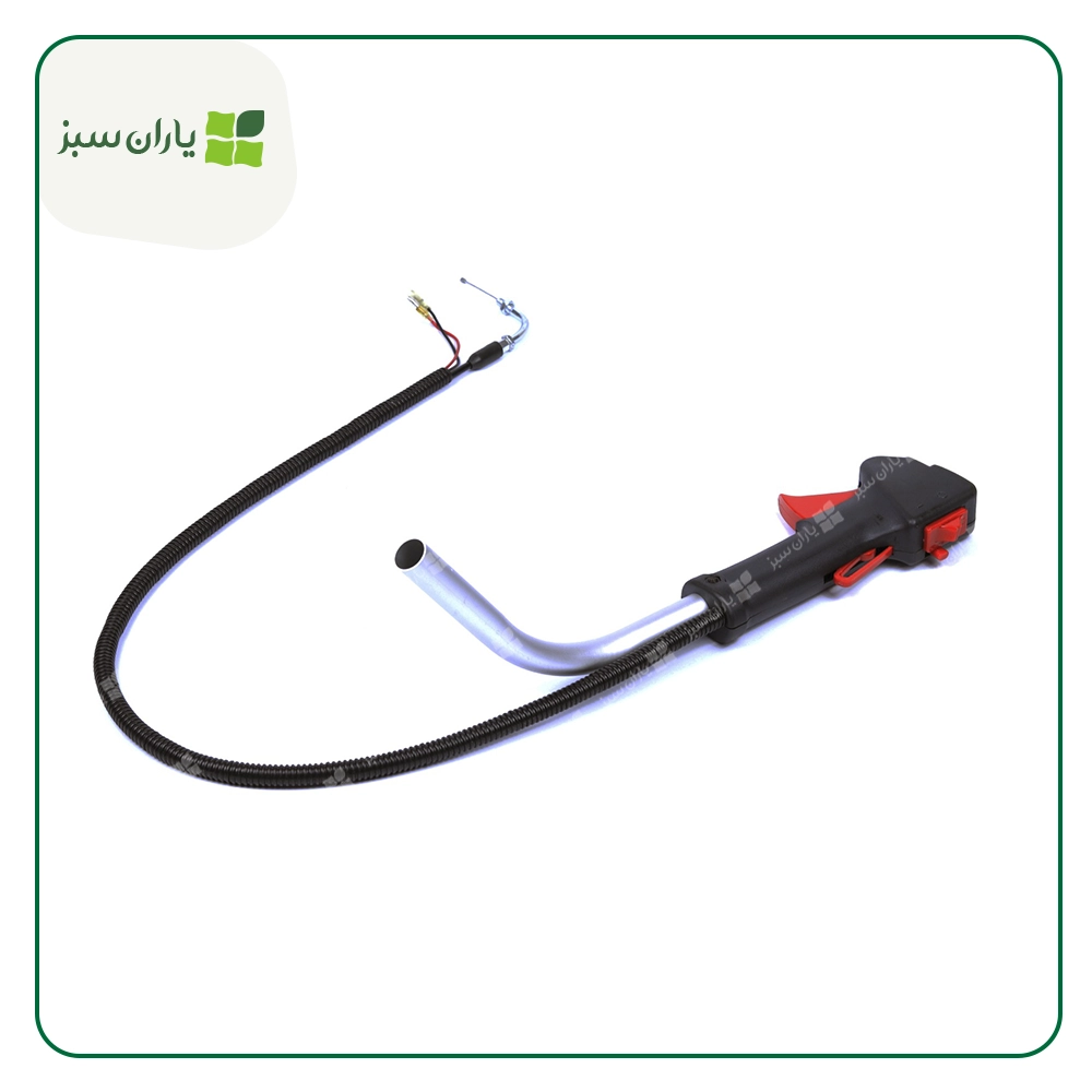 Gas-lawn-mower-handle-with-hose-yarane-sabz.com_ دسته گاز علف زن دوشی با لوله - Image 1